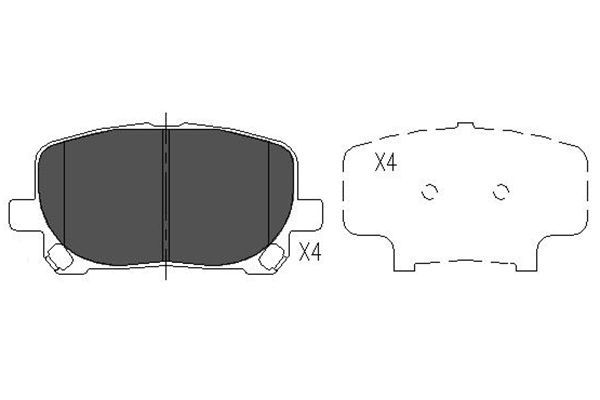 KAVO PARTS Jarrupala, levyjarru KBP-9021